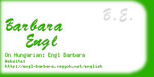 barbara engl business card